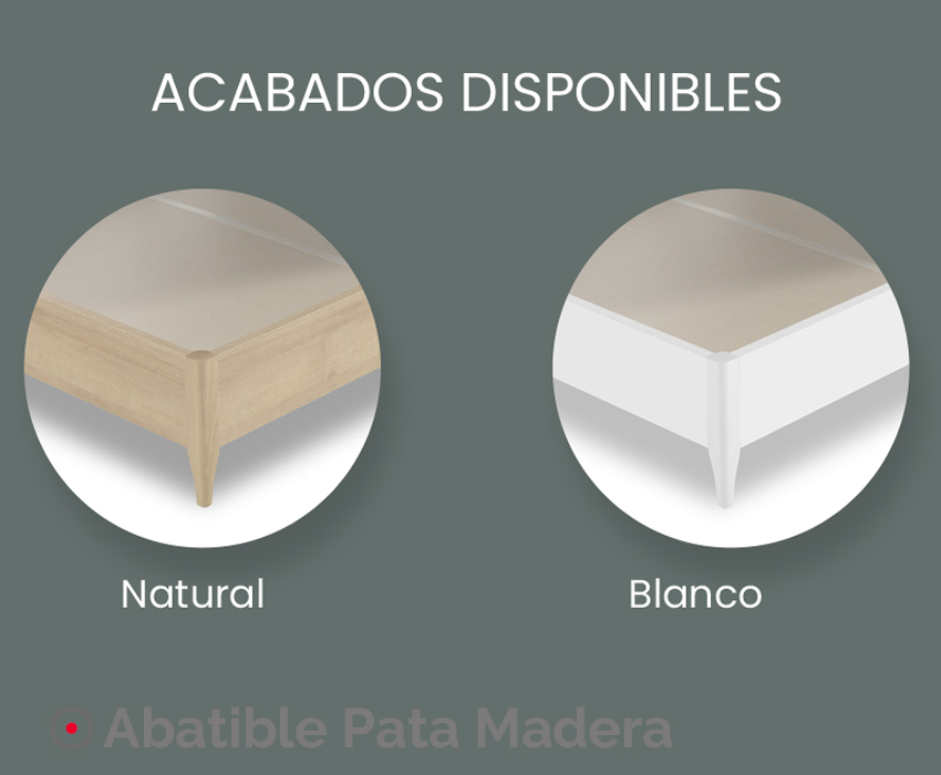 canapé abatible madera con patas de flex